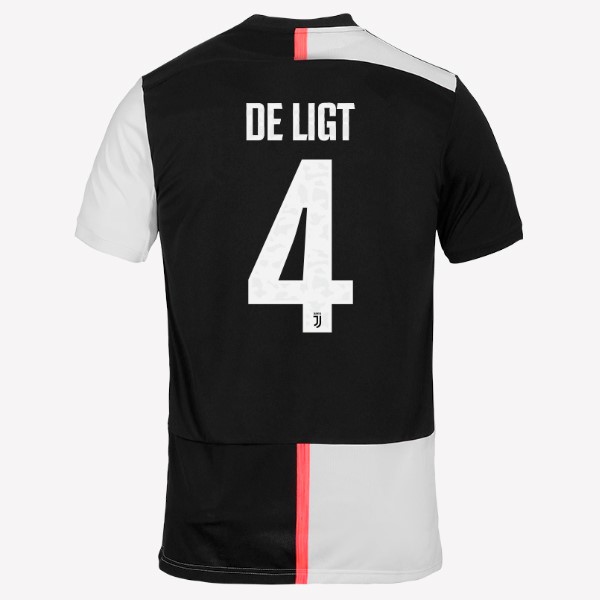 Maillot Football Juventus NO.4 Ligt Domicile 2019-20 Blanc Noir